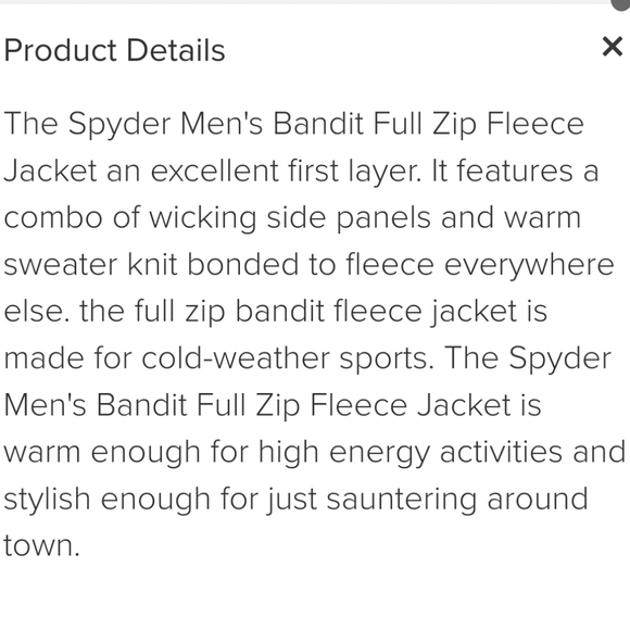 SPYDER Youth Bandit Full Zip Fleece Jacket Size XL 18 - Picture 13 of 14